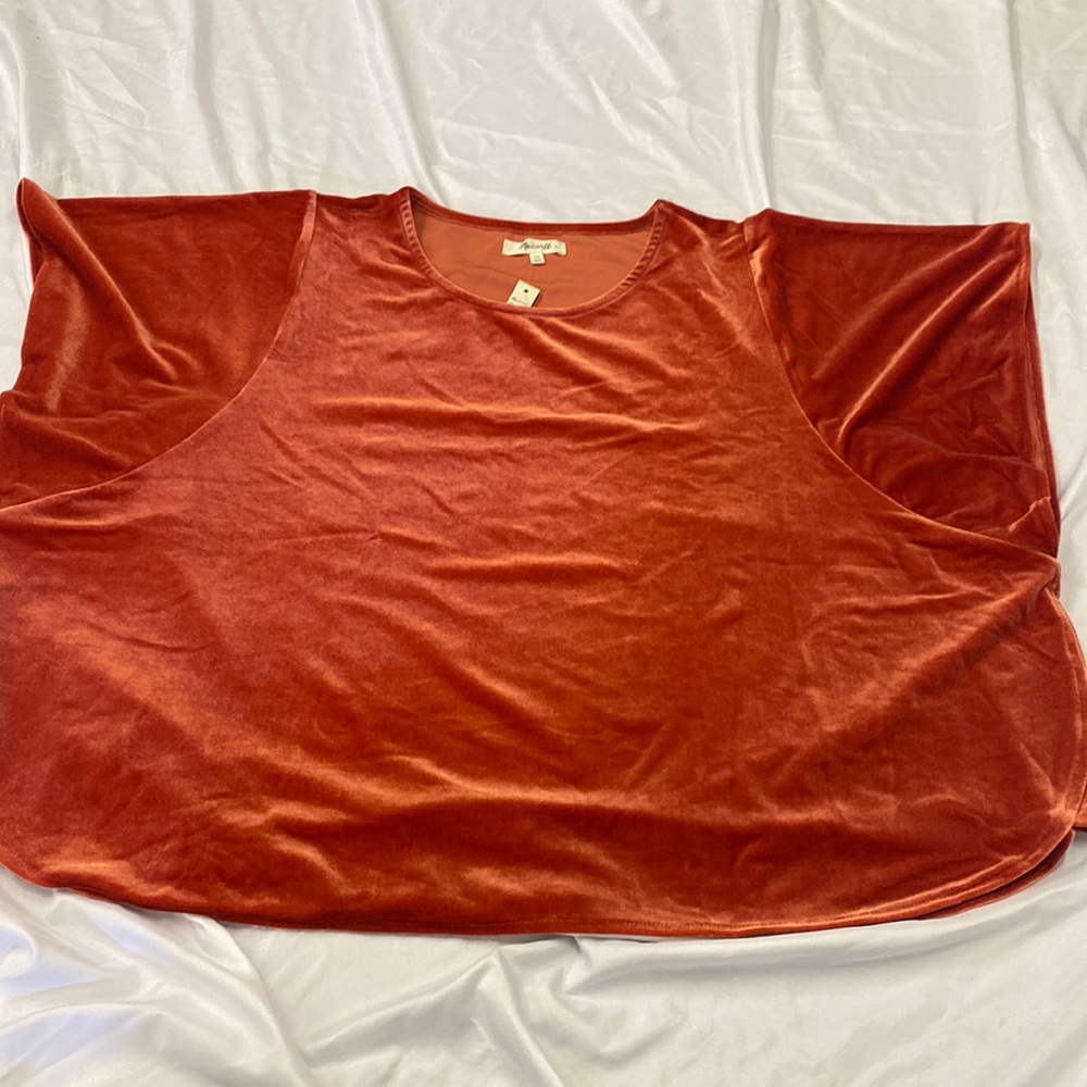 Madewell Plus size Butterfly Velvet top 3X